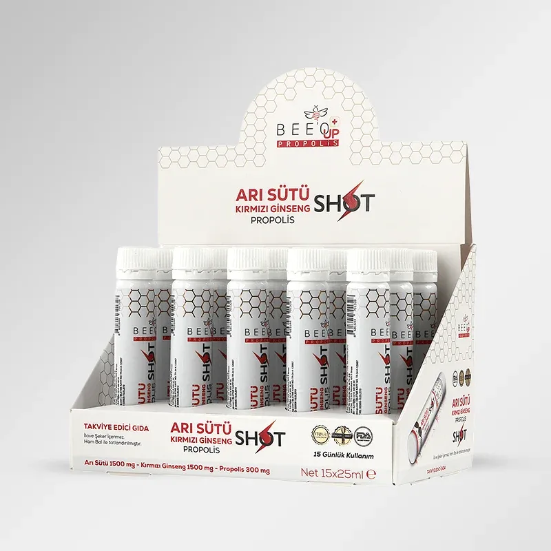 BEE’O BEE'O UP ARI SÜTÜ KIRMIZI GİNSENG PROPOLİS SHOT SIVI