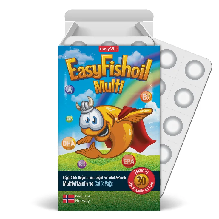 EASYVIT EASYFISHOIL MULTI BALIK YAĞI ÇİĞNENEBİLİR JEL FORM