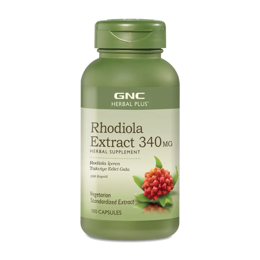 GNC Herbal Plus Rhodiola Extract - 100 Kapsül