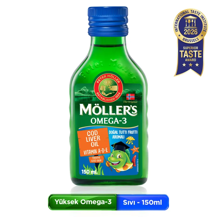 MÖLLER'S OMEGA-3 COD LIVER OIL SIVI CAM ŞİŞE (TUTTİ FRUTTİ AROMALI)