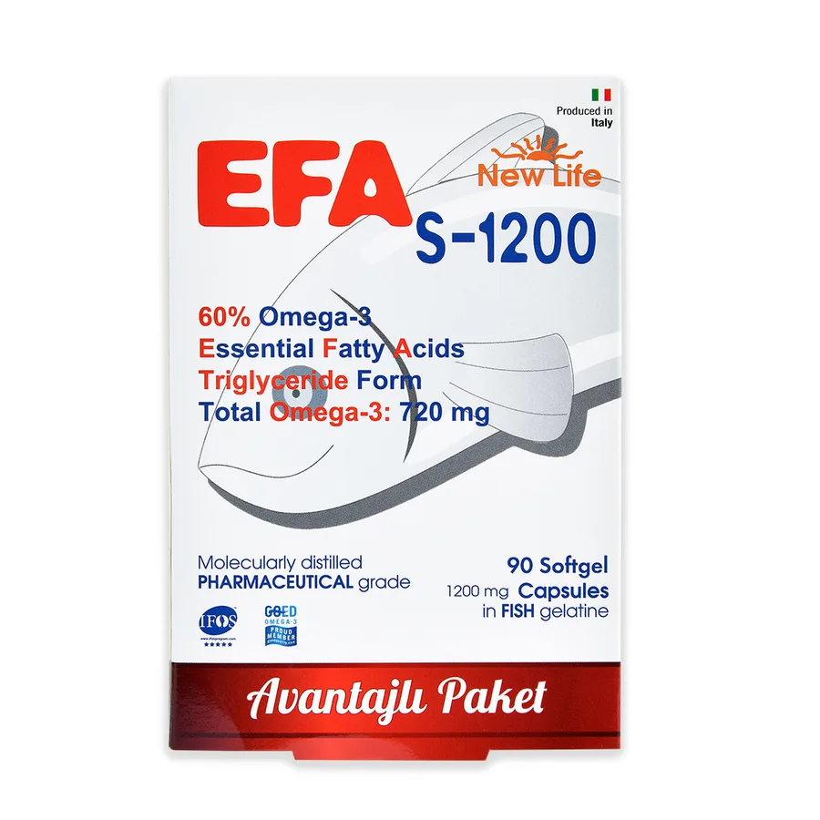 NEW LIFE EFA S 1200 YUMUŞAK JELATİN KAPSÜL