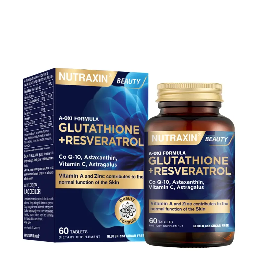 NUTRAXIN BEAUTY A-OXİ FORMULA GLUTATHIONE+RESVERATROL TABLET