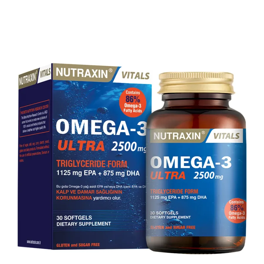 NUTRAXIN VITALS OMEGA-3 ULTRA YUMUŞAK JELATİN KAPSÜL