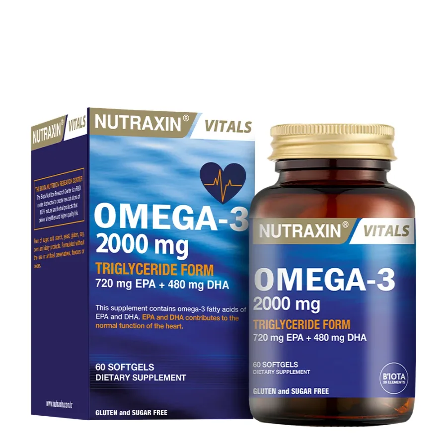 NUTRAXIN VITALS OMEGA-3 YUMUŞAK JELATİN KAPSÜL