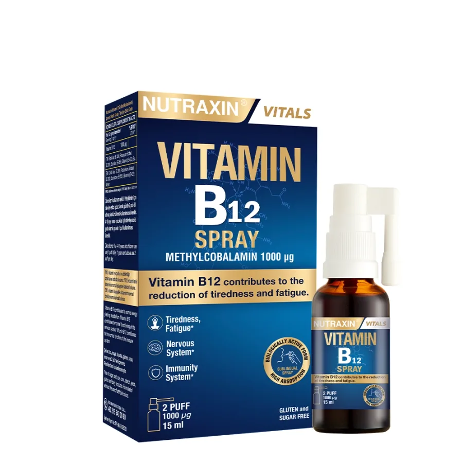 NUTRAXIN VITALS VITAMIN B12 DİLALTI SPREY