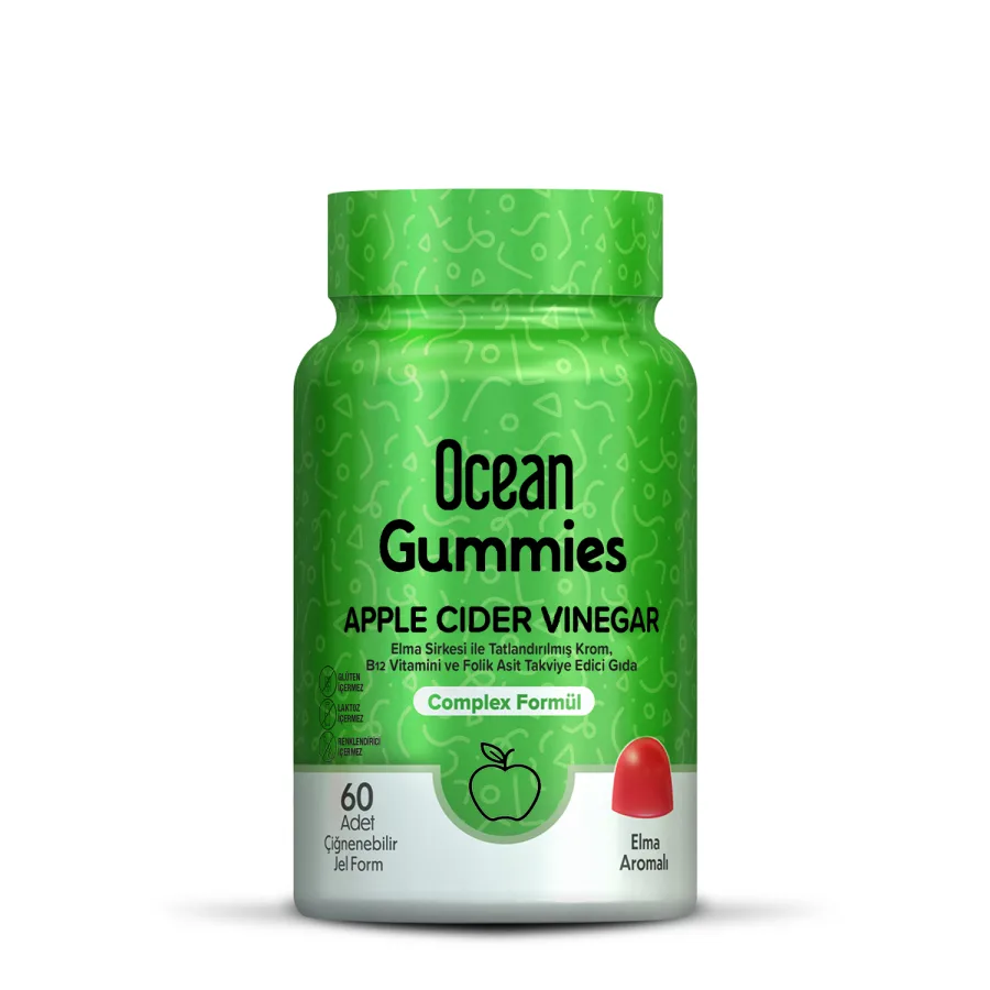 OCEAN GUMMIES APPLE CIDER VINEGAR ÇİĞNENEBİLİR FORM