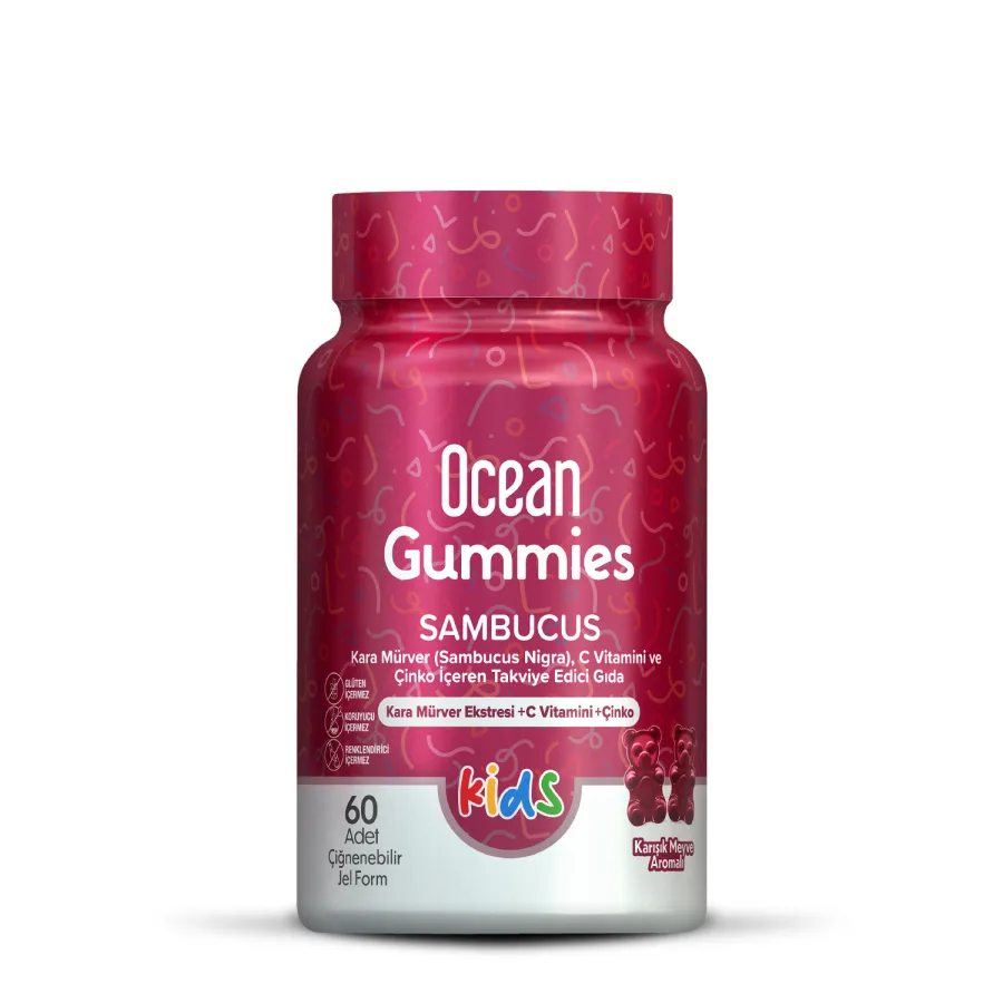 Ocean OCEAN GUMMIES KIDS SAMBUCUS ÇİĞNENEBİLİR FORM