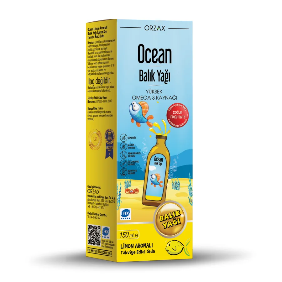 OCEAN LİMON AROMALI BALIK YAĞI