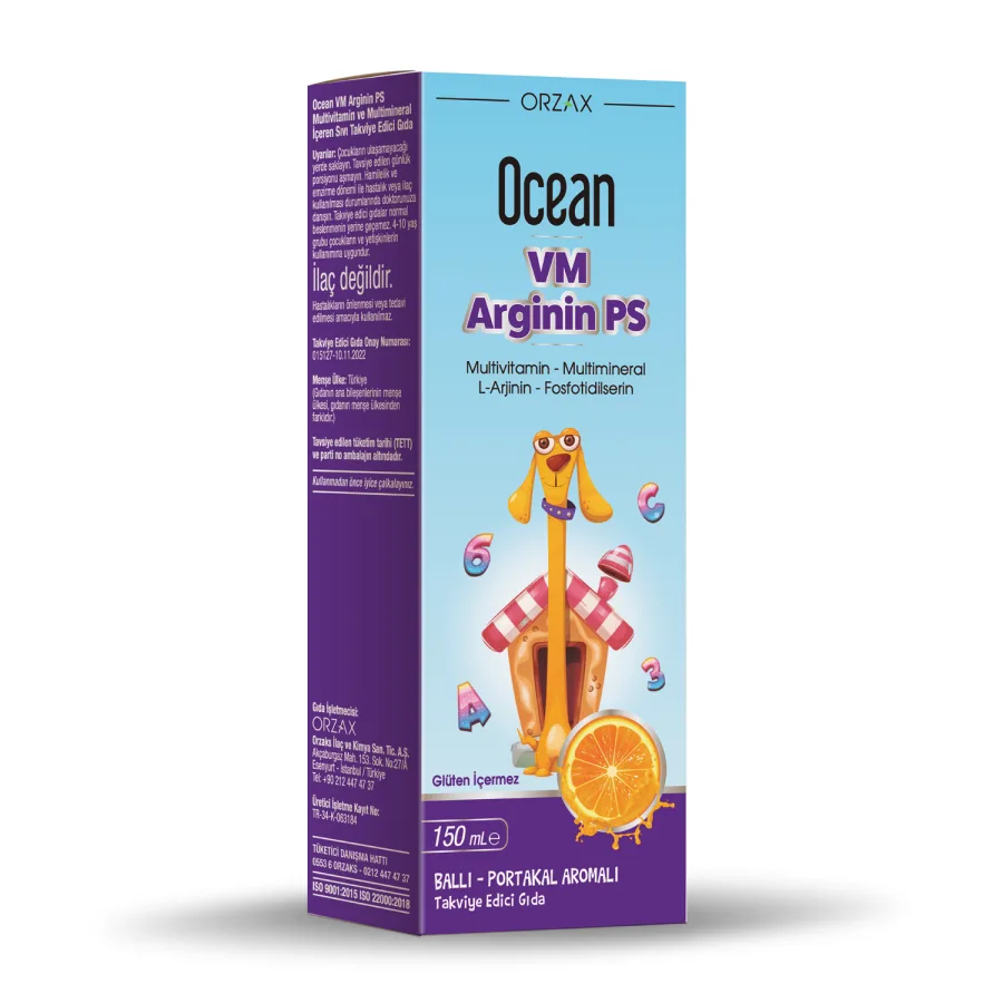 Ocean OCEAN VM ARGİNİN PS ŞURUP (BALLI-PORTAKAL AROMALI)