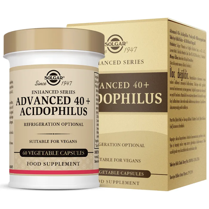 Solgar SOLGAR ADVANCED 40+ ACIDOPHILUS PROBİYOTİK MİKROORGANİZMA İÇEREN TAKVİYE EDİCİ GIDA 60 kapsül