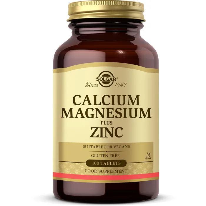 Solgar SOLGAR CALCIUM MAGNESIUM PLUS KALSİYUM MAGNEZYUM VE ÇİNKO İÇEREN TAKVİYE EDİCİ GIDA 100 tablet
