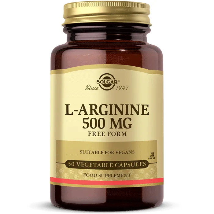 Solgar SOLGAR L-ARGININE 500 MG L-ARJİNİN İÇEREN TAKVİYE EDİCİ GIDA 50 kapsül
