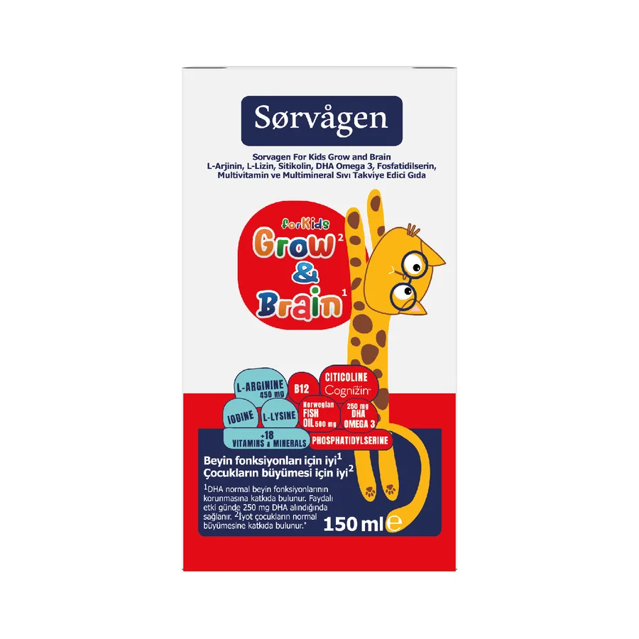 SORVAGEN FOR KIDS GROW & BRAIN SIVI CAM ŞİŞE
