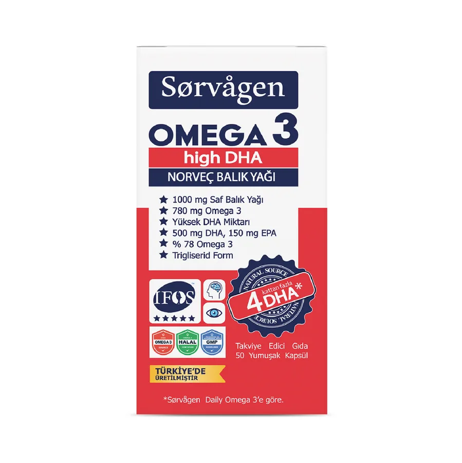 Sorvagen SORVAGEN OMEGA 3 HIGH DHA YUMUŞAK KAPSÜL