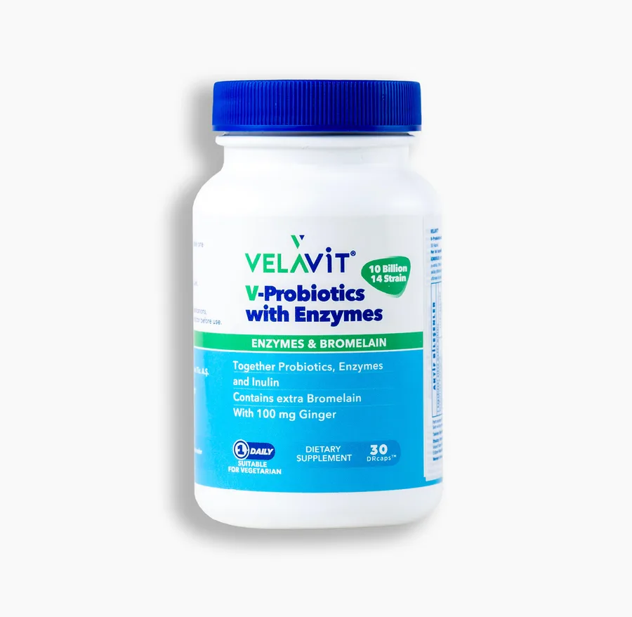 Velavit VELAVİT V-PROBIOTICS WITH ENZYMES KAPSÜL