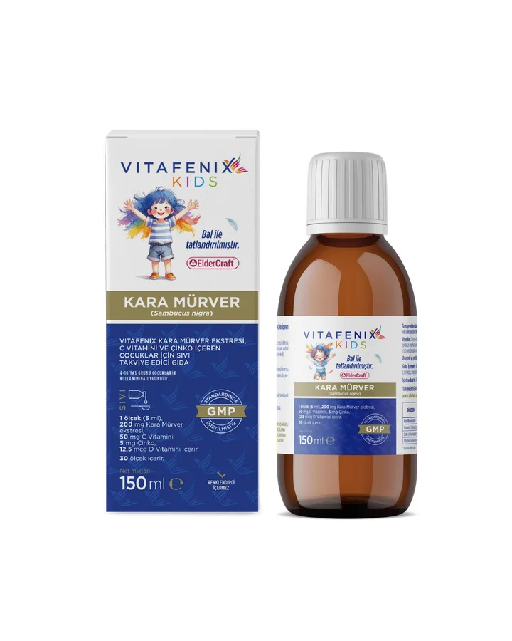 VİTAFENİX KARA MÜRVER ORAL SIVI CAM ŞİŞE