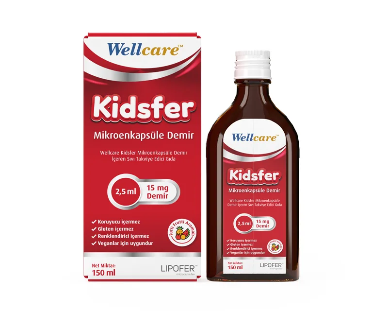 WELLCARE KIDSFER MİKROENKAPSÜLE DEMİR ORAL SIVI CAM ŞİŞE