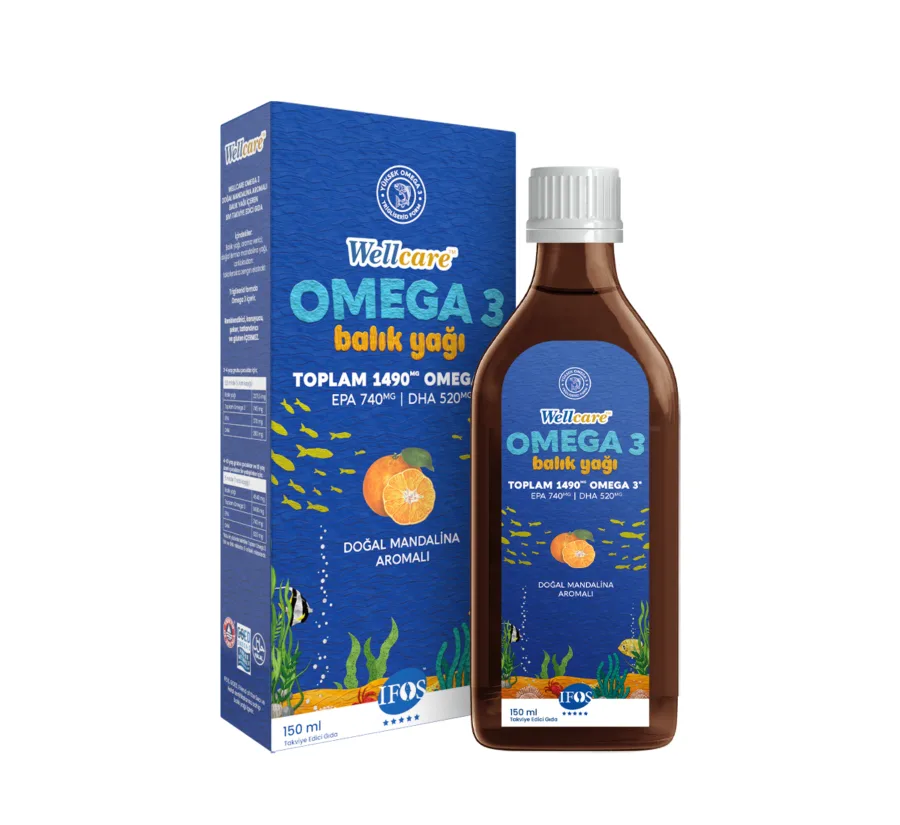 WELLCARE OMEGA 3 BALIK YAĞI (MANDALİNA AROMALI)