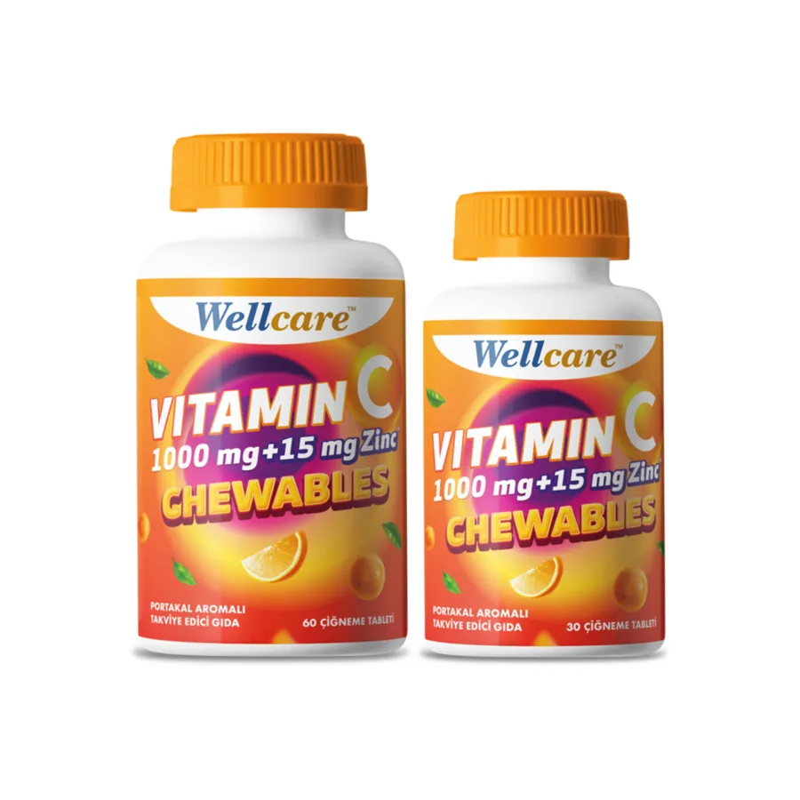 WELLCARE VITAMIN C & ZINC ÇİĞNEME TABLETİ