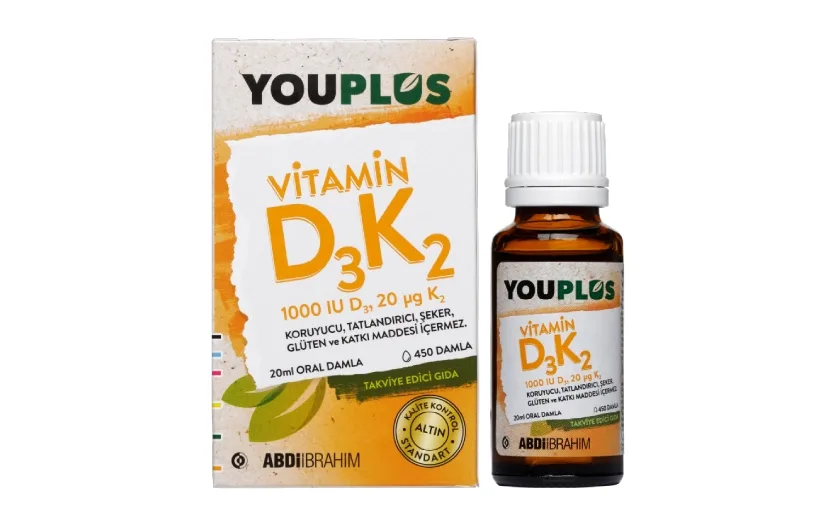 YOUPLUS VITAMIN D3K2 ORAL DAMLA