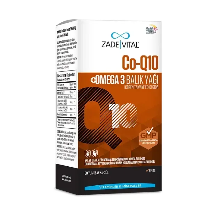 Zade Vital ZADE VITAL CO-Q10 + OMEGA 3 YUMUŞAK KAPSÜL
