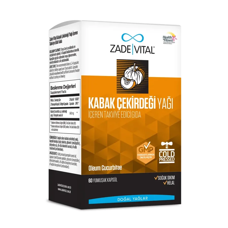 ZADE VITAL PUMPKIN SEED OIL YUMUŞAK KAPSÜL