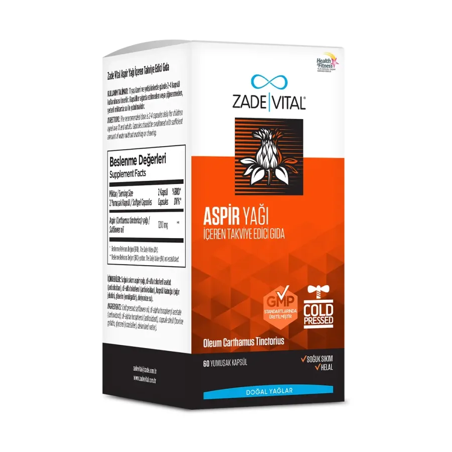 ZADE VITAL SAFFOWER OIL YUMUŞAK KAPSÜL